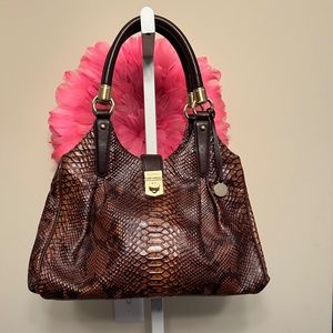 Brahmin Elisa Brown Tortoise Bag